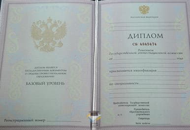 Диплом Колледжа «Академия профессий» 2003-2006 годов